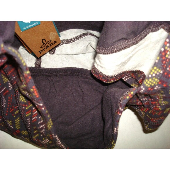 NWT Womens PrAna Yoga Pilates Climb Top Bra New Calypsa Gray S Yellow UPF Red - Picture 8 of 8